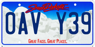 SD license plate 0AVY39