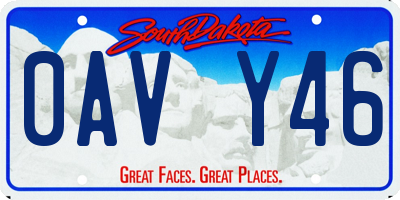 SD license plate 0AVY46