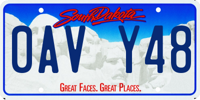 SD license plate 0AVY48