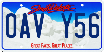 SD license plate 0AVY56