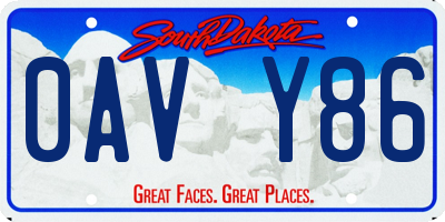 SD license plate 0AVY86