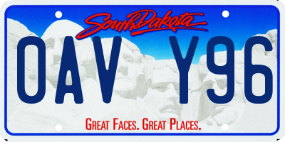 SD license plate 0AVY96