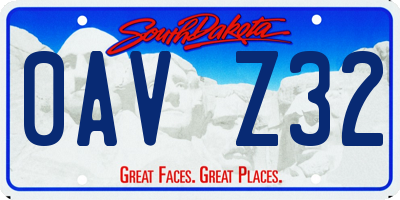 SD license plate 0AVZ32