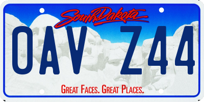 SD license plate 0AVZ44