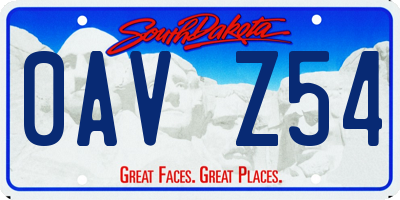 SD license plate 0AVZ54