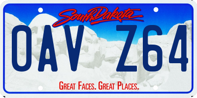 SD license plate 0AVZ64