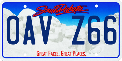 SD license plate 0AVZ66