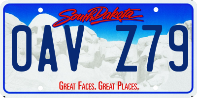 SD license plate 0AVZ79
