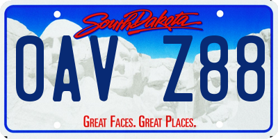 SD license plate 0AVZ88