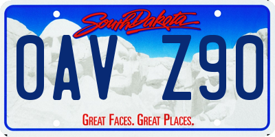 SD license plate 0AVZ90