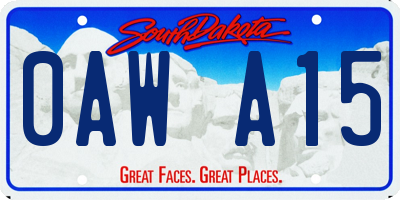 SD license plate 0AWA15