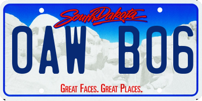 SD license plate 0AWB06
