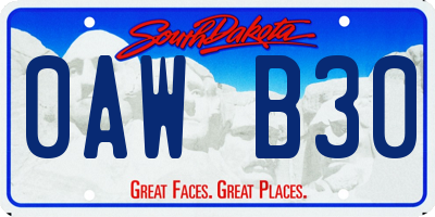 SD license plate 0AWB30