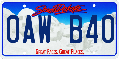 SD license plate 0AWB40