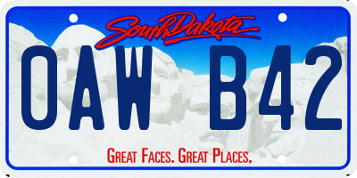 SD license plate 0AWB42