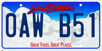 SD license plate 0AWB51