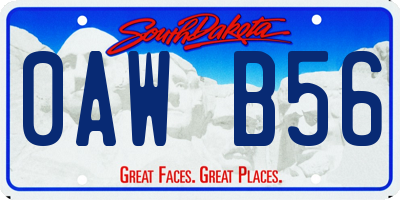 SD license plate 0AWB56