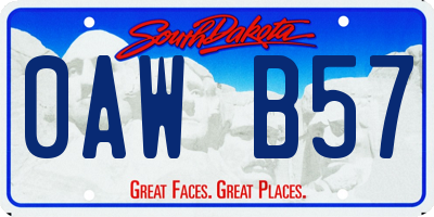 SD license plate 0AWB57