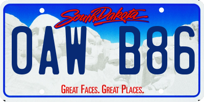 SD license plate 0AWB86