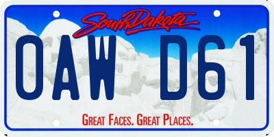 SD license plate 0AWD61