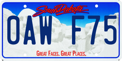 SD license plate 0AWF75