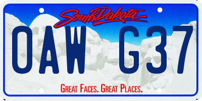 SD license plate 0AWG37