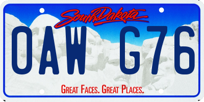 SD license plate 0AWG76