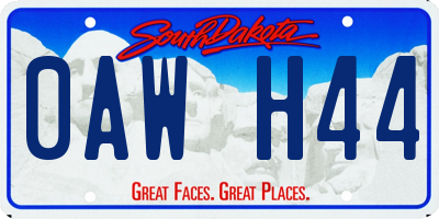 SD license plate 0AWH44