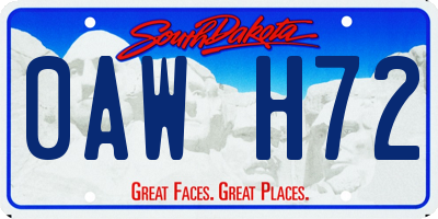 SD license plate 0AWH72