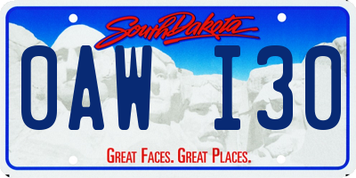 SD license plate 0AWI30