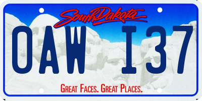 SD license plate 0AWI37