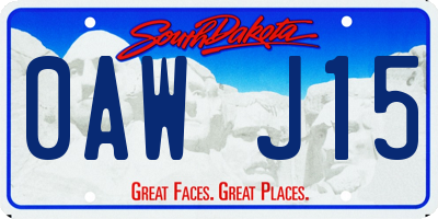 SD license plate 0AWJ15
