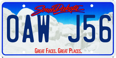 SD license plate 0AWJ56