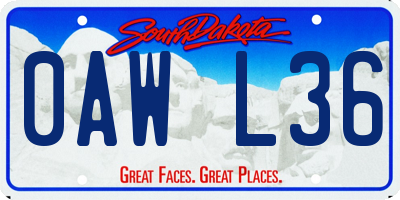 SD license plate 0AWL36