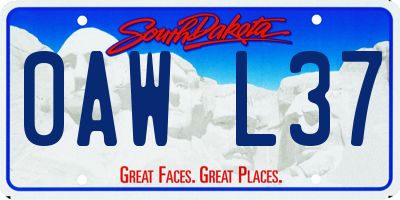 SD license plate 0AWL37