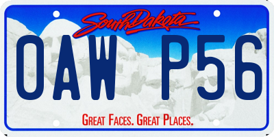 SD license plate 0AWP56