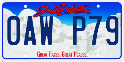 SD license plate 0AWP79