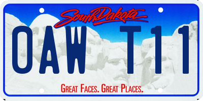 SD license plate 0AWT11