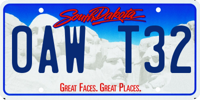 SD license plate 0AWT32