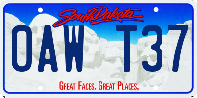 SD license plate 0AWT37