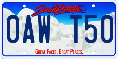 SD license plate 0AWT50