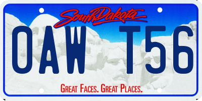 SD license plate 0AWT56