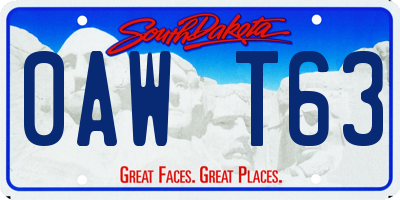 SD license plate 0AWT63