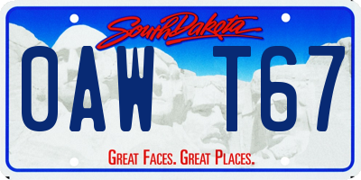 SD license plate 0AWT67