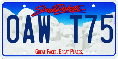 SD license plate 0AWT75