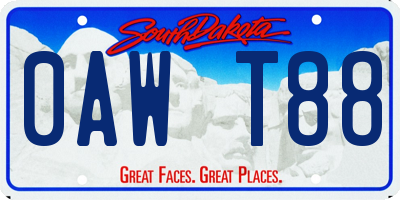 SD license plate 0AWT88