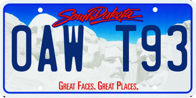 SD license plate 0AWT93