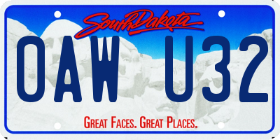 SD license plate 0AWU32