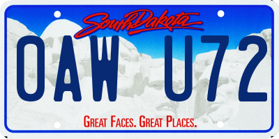 SD license plate 0AWU72