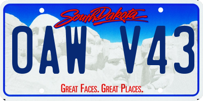 SD license plate 0AWV43